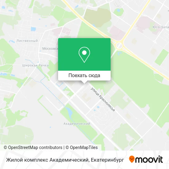 Карта Жилой комплекс Академический