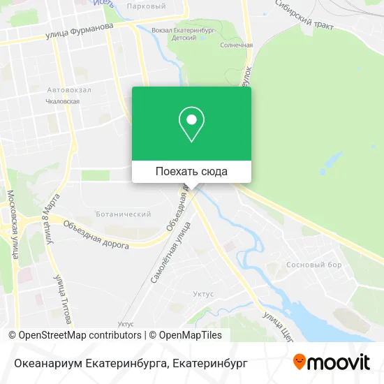 Карта Океанариум Екатеринбурга