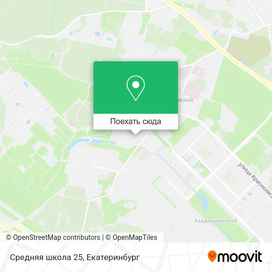 Карта Средняя школа 25