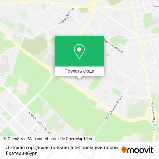 Карта Детская городская больница 5-приёмный покой