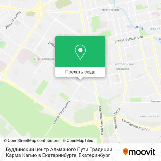 Карта Буддийский центр Алмазного Пути Традиции Карма Кагью в Екатеринбурге