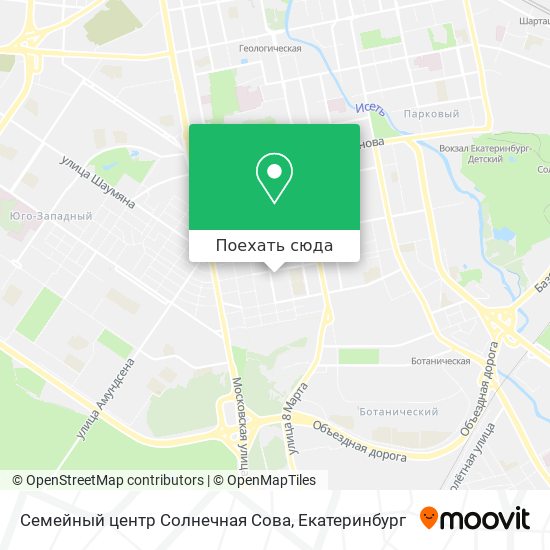 Карта Семейный центр Солнечная Сова