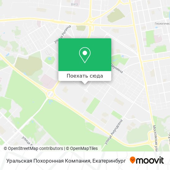 Карта Уральская Похоронная Компания
