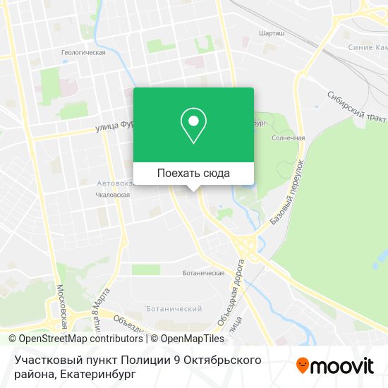 Карта Участковый пункт Полиции 9 Октябрьского района