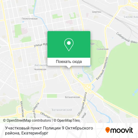 Карта Участковый пункт Полиции 9 Октябрьского района
