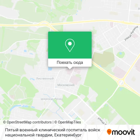 Карта Пятый военный клинический госпиталь войск национальной гвардии