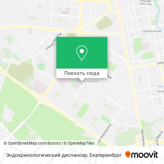 Карта Эндокринологический диспансер