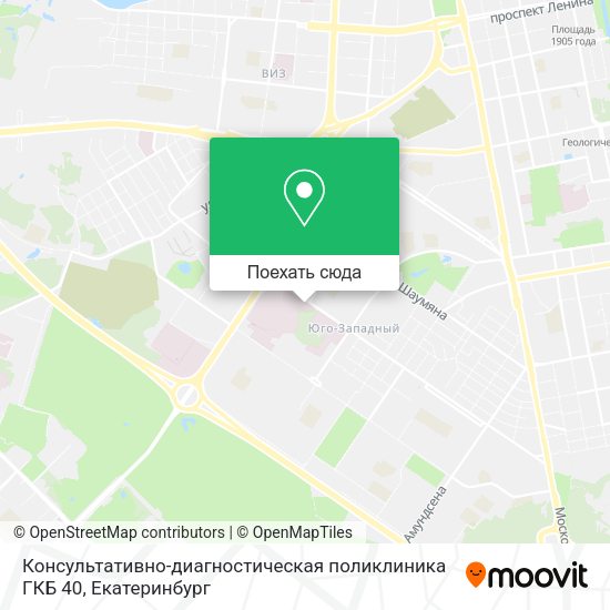 Карта Консультативно-диагностическая поликлиника ГКБ 40