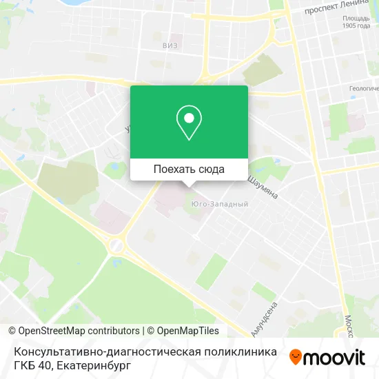 Карта Консультативно-диагностическая поликлиника ГКБ 40