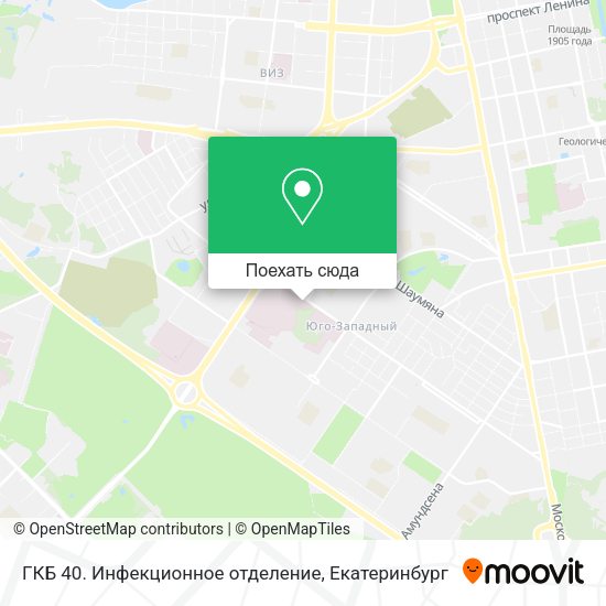 Карта ГКБ 40. Инфекционное отделение