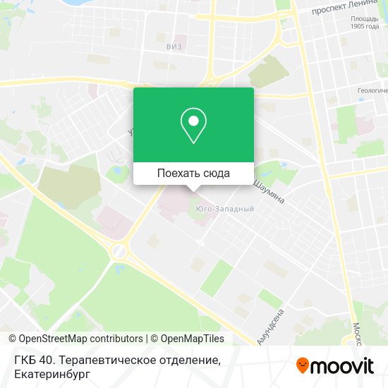 Карта ГКБ 40. Терапевтическое отделение