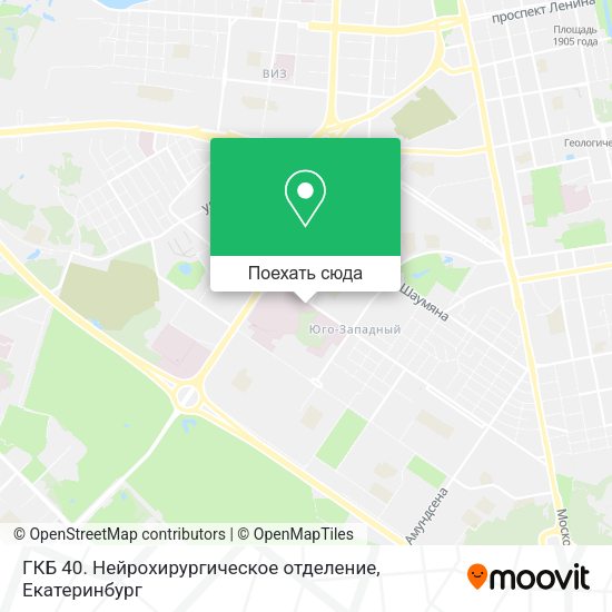 Карта ГКБ 40. Нейрохирургическое отделение