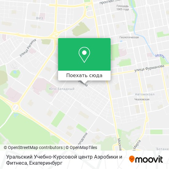 Карта Уральский Учебно-Курсовой центр Аэробики и Фитнеса