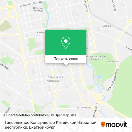 Карта Генеральное Консульство Китайской Народной республики