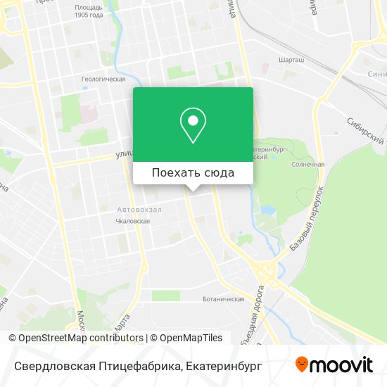Карта Свердловская Птицефабрика