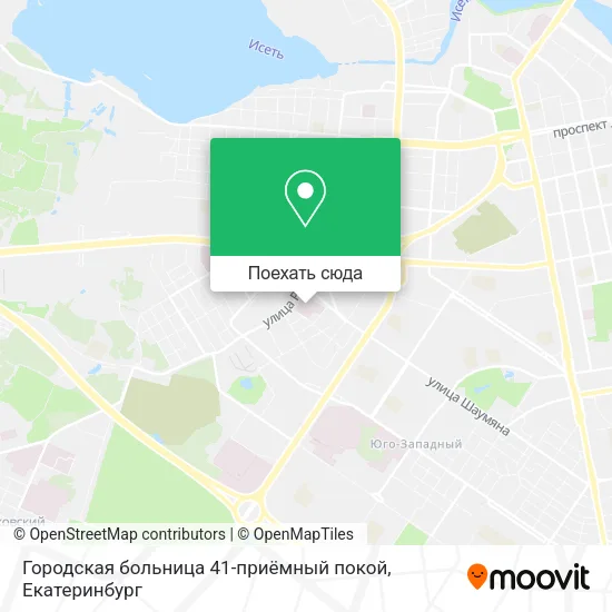 Карта Городская больница 41-приёмный покой