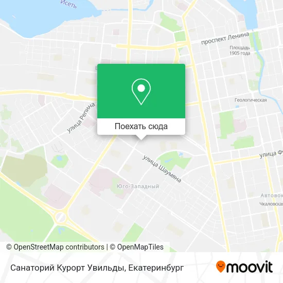 Карта Санаторий Курорт Увильды