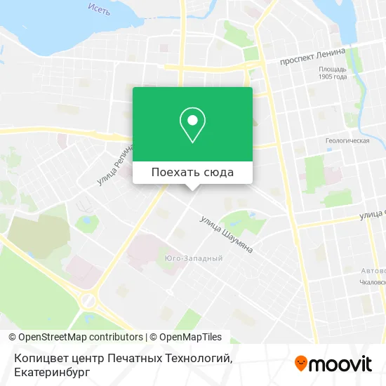 Карта Копицвет центр Печатных Технологий