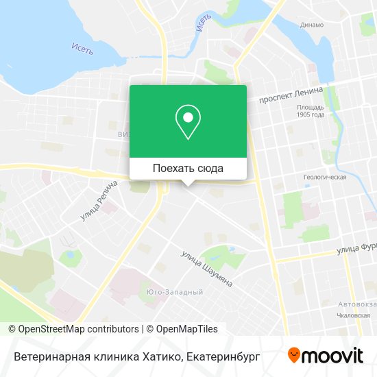 Карта Ветеринарная клиника Хатико