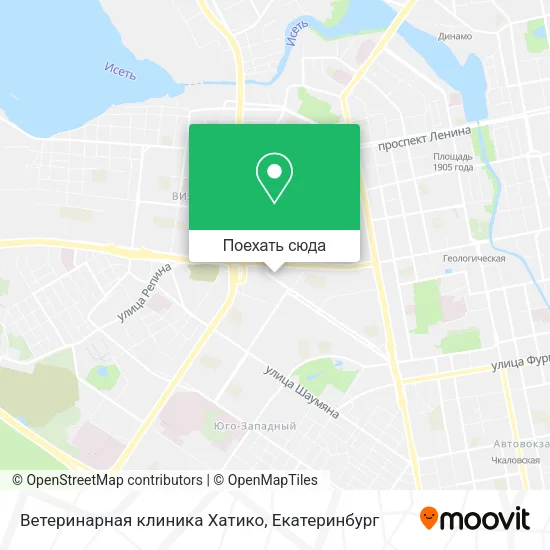 Карта Ветеринарная клиника Хатико