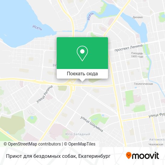 Карта Приют для бездомных собак
