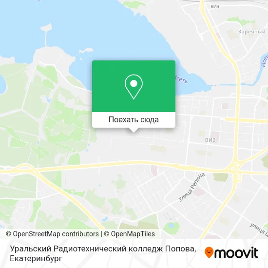Карта Уральский Радиотехнический колледж Попова