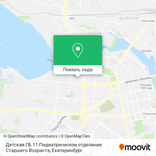 Карта Детская ГБ 11-Педиатрическое отделение Старшего Возраста