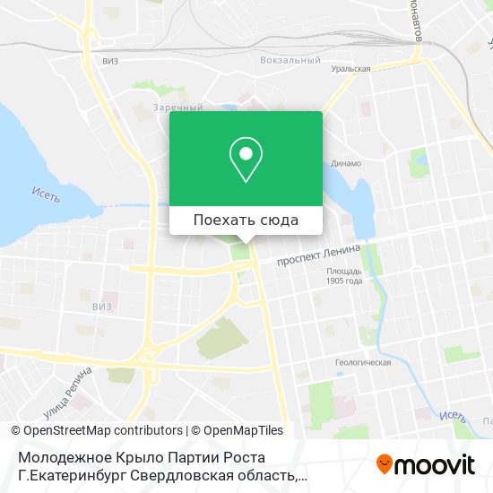 Карта Молодежное Крыло Партии Роста Г.Екатеринбург Свердловская область