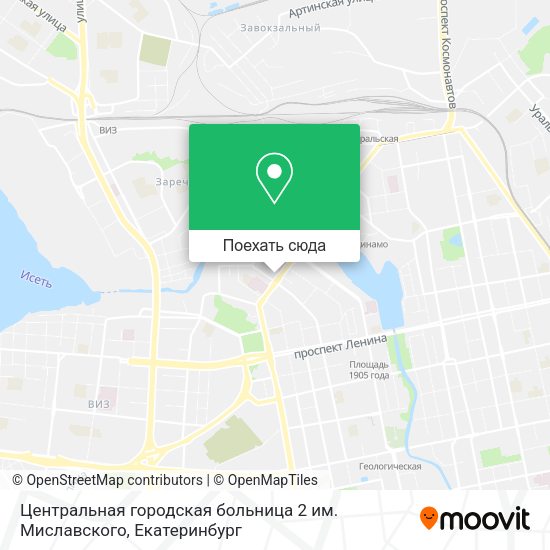 Карта Центральная городская больница 2 им. Миславского