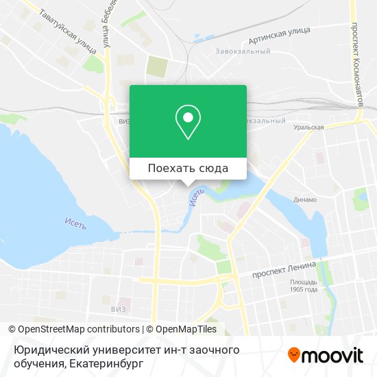 Карта Юридический университет ин-т заочного обучения