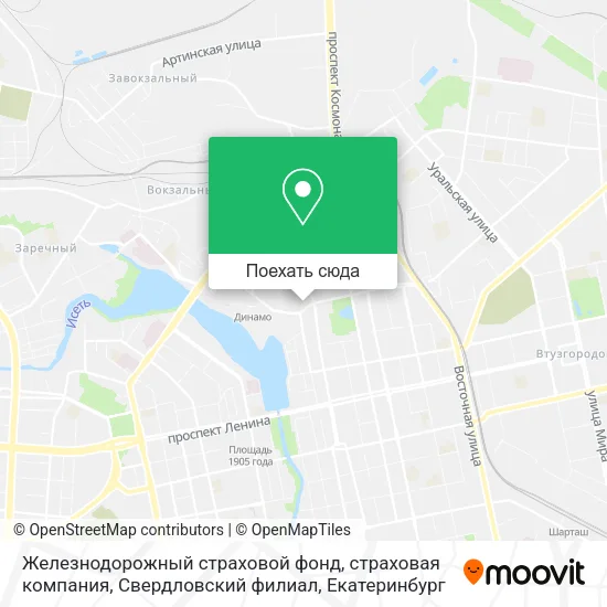 Карта Железнодорожный страховой фонд, страховая компания, Свердловский филиал