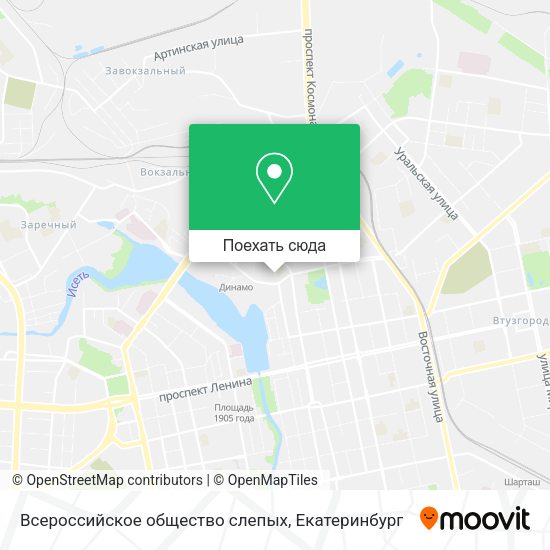 Карта Всероссийское общество слепых