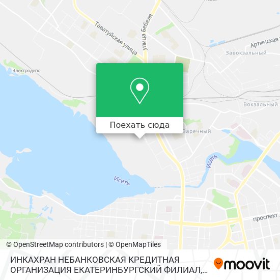 Карта ИНКАХРАН НЕБАНКОВСКАЯ КРЕДИТНАЯ ОРГАНИЗАЦИЯ ЕКАТЕРИНБУРГСКИЙ ФИЛИАЛ