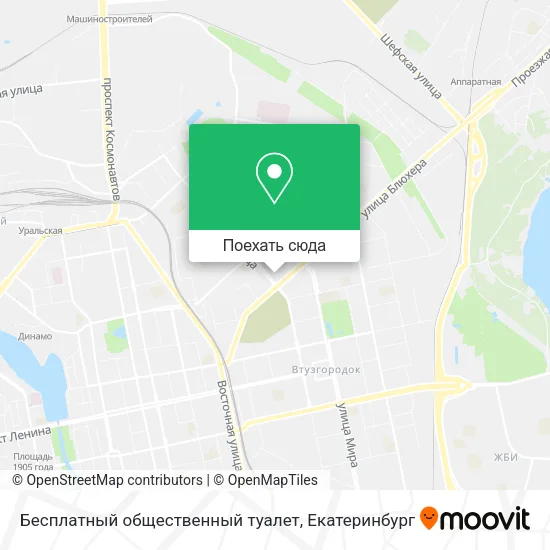 Карта Бесплатный общественный туалет