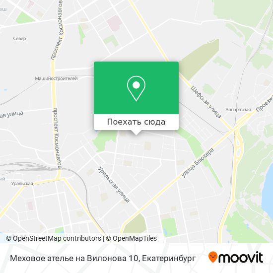 Карта Меховое ателье на Вилонова 10