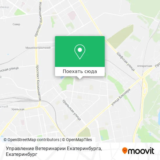 Карта Управление Ветеринарии Екатеринбурга
