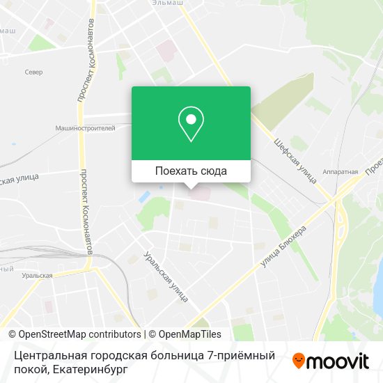 Карта Центральная городская больница 7-приёмный покой
