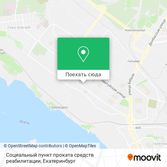 Карта Социальный пункт проката средств реабилитации