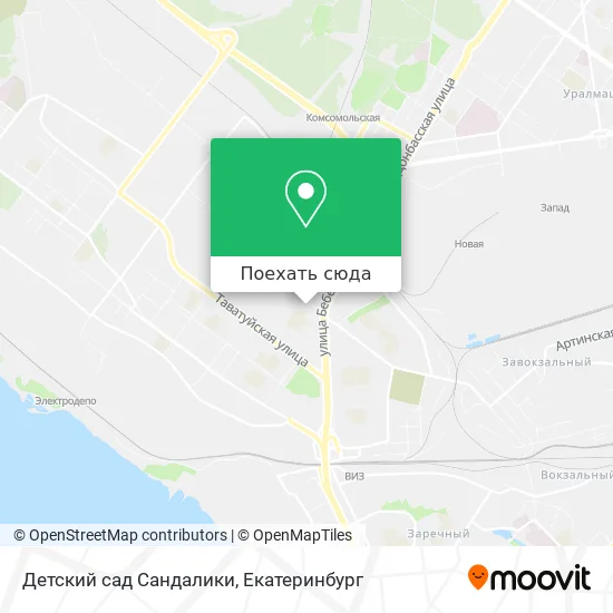 Карта Детский сад Сандалики