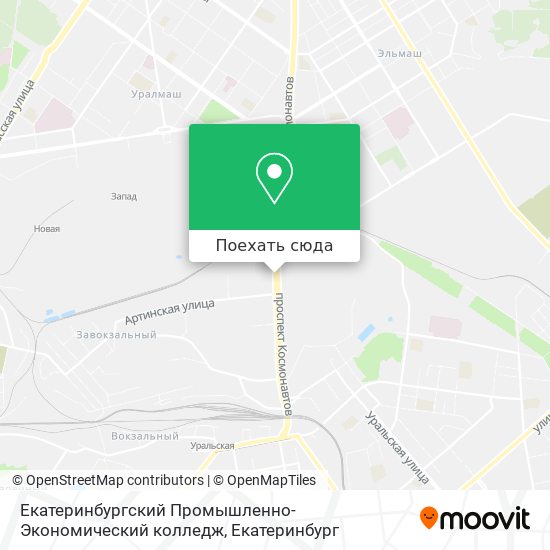 Карта Екатеринбургский Промышленно-Экономический колледж