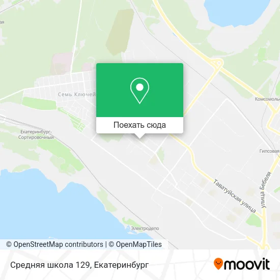 Карта Средняя школа 129