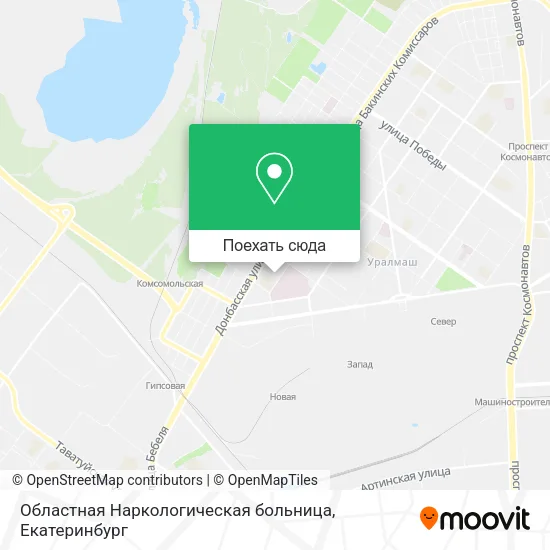 Карта Областная Наркологическая больница