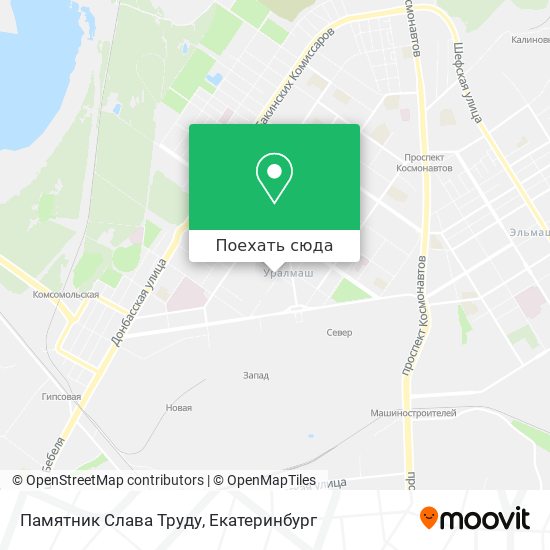 Карта Памятник Слава Труду