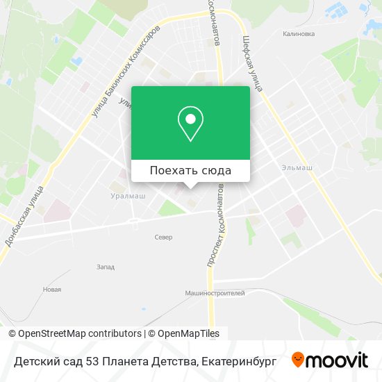 Карта Детский сад 53 Планета Детства