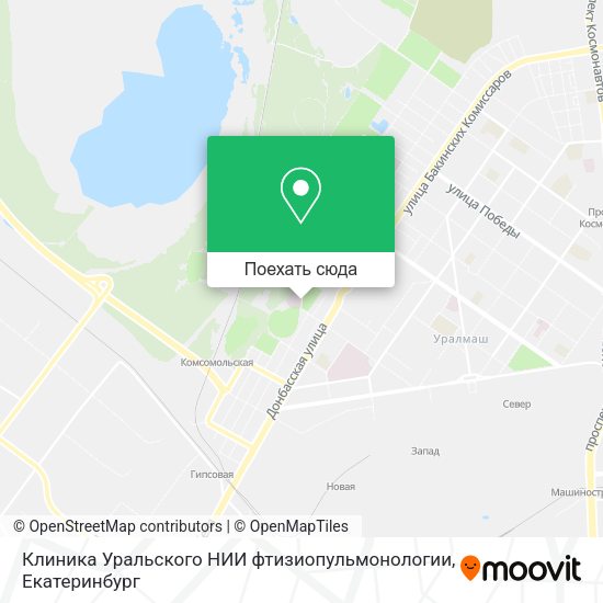 Карта Клиника Уральского НИИ фтизиопульмонологии