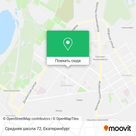Карта Средняя школа 72