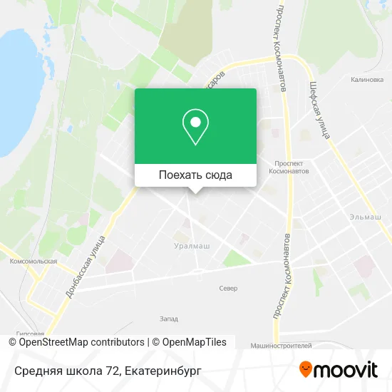 Карта Средняя школа 72
