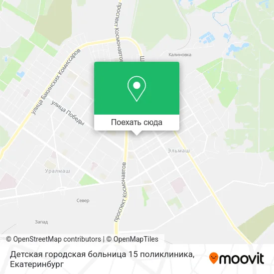 Карта Детская городская больница 15 поликлиника