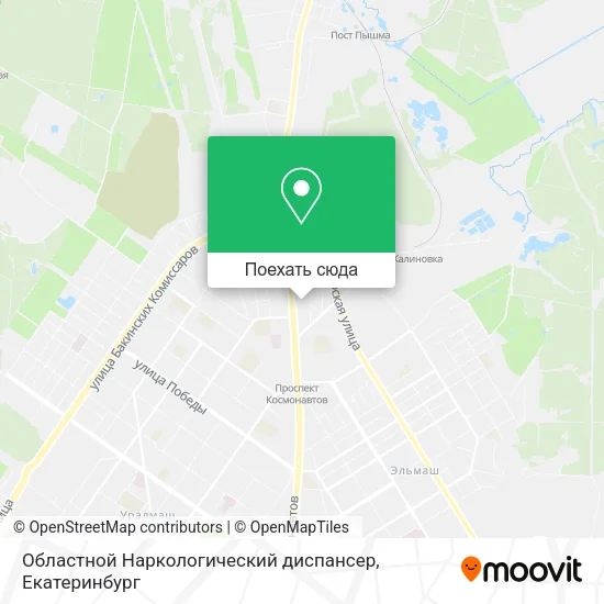 Карта Областной Наркологический диспансер