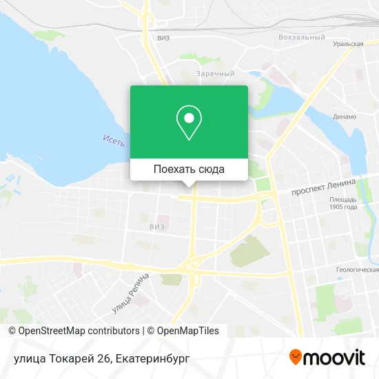 Карта улица Токарей 26